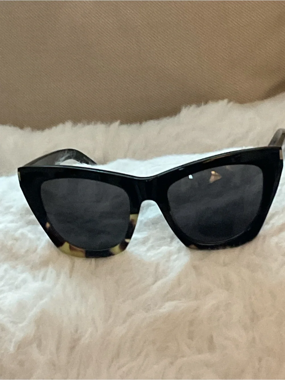 Saint Lauren tortoise shell  Classic Black Cat-Eye Women's Sunglasses - Picture 10 of 16